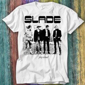 Slade 70s Rock Band Graphic T-Shirt Classic Music Fan Casual Streetwear Apparel